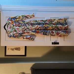 Bright, printed dress